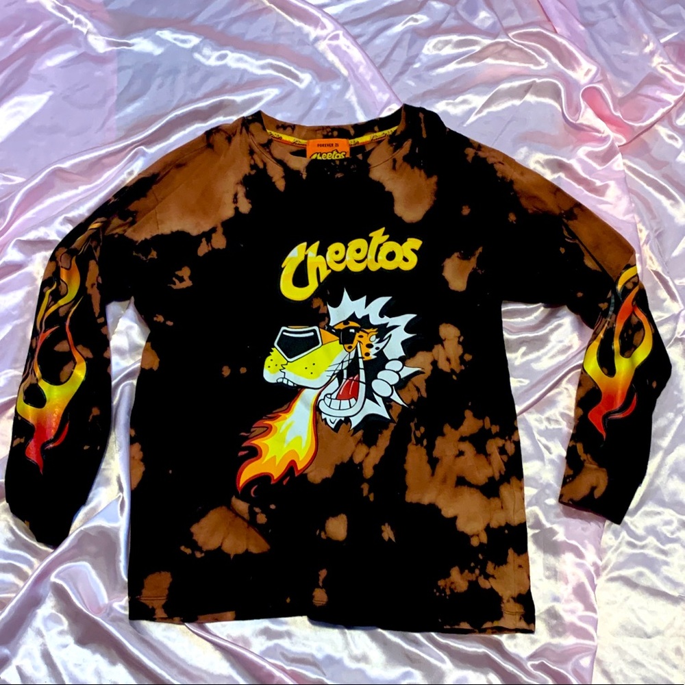 Forever 21 Hot Cheetos Bleach Dye Shirt